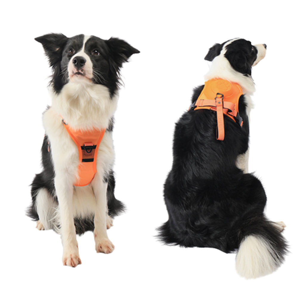 2-in-1 Reflective No-Pull Dog Harness with Retractable Leash – Black - L - Pets Preference