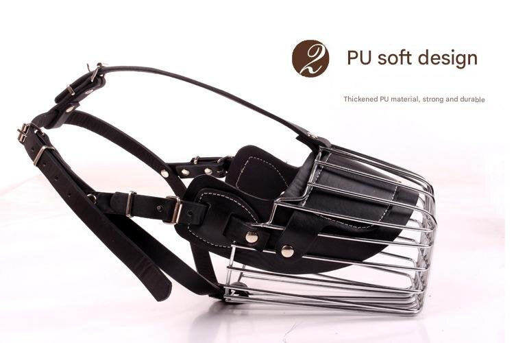 Black Metal Basket Dog Muzzle - L (Other Sizes) - Pets Preference