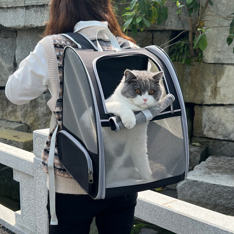 Foldable Pet Carrier Backpack - Black - Pets Preference