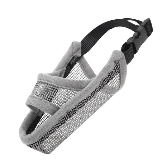 Dog Mouth Cover Anti-Bite Mesh Mask – Medium & Large Dogs - Gray XXS - Pets Preference