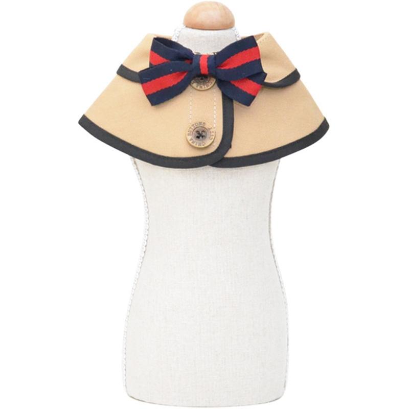 Dog Shawl Saliva Towel Scarf Pet Bow Tie Jewelry Accessories - Size L - Khaki - Pets Preference