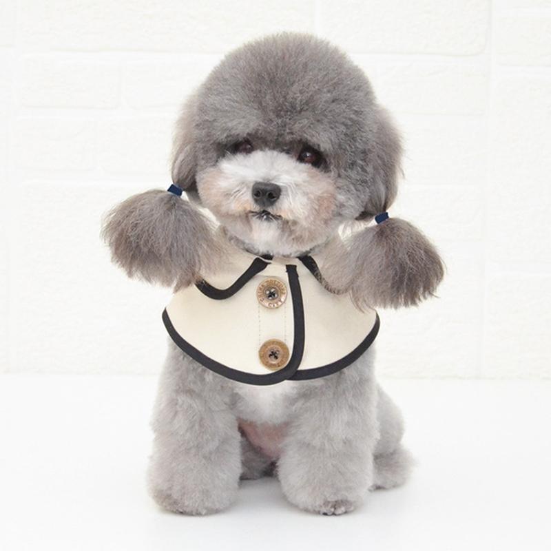 Dog Shawl Saliva Towel Scarf Pet Bow Tie Jewelry Accessories - Size L - Khaki - Pets Preference