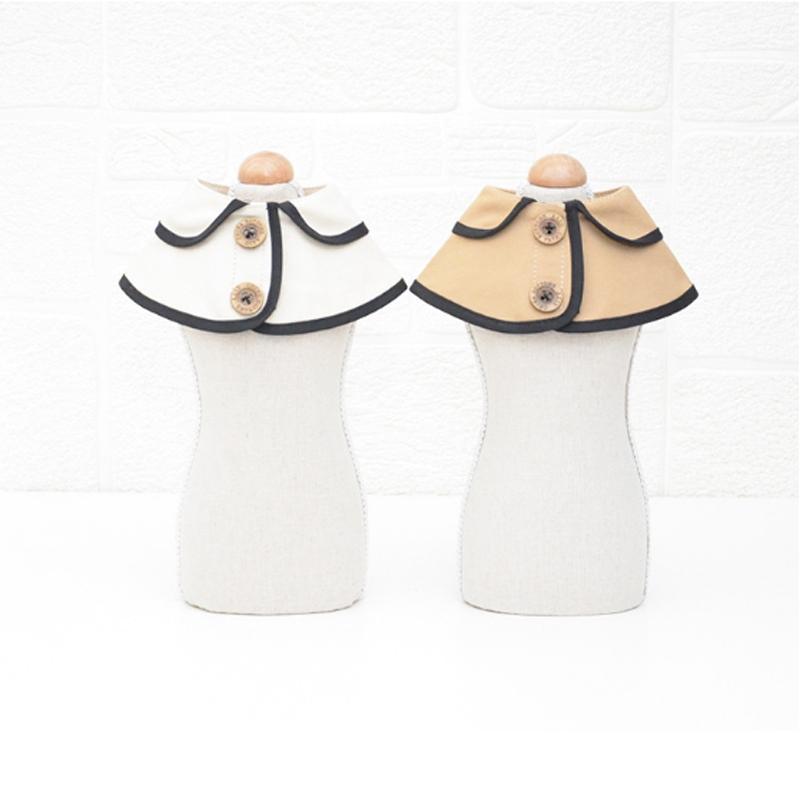 Dog Shawl Saliva Towel Scarf Pet Bow Tie Jewelry Accessories - Size L - Khaki - Pets Preference