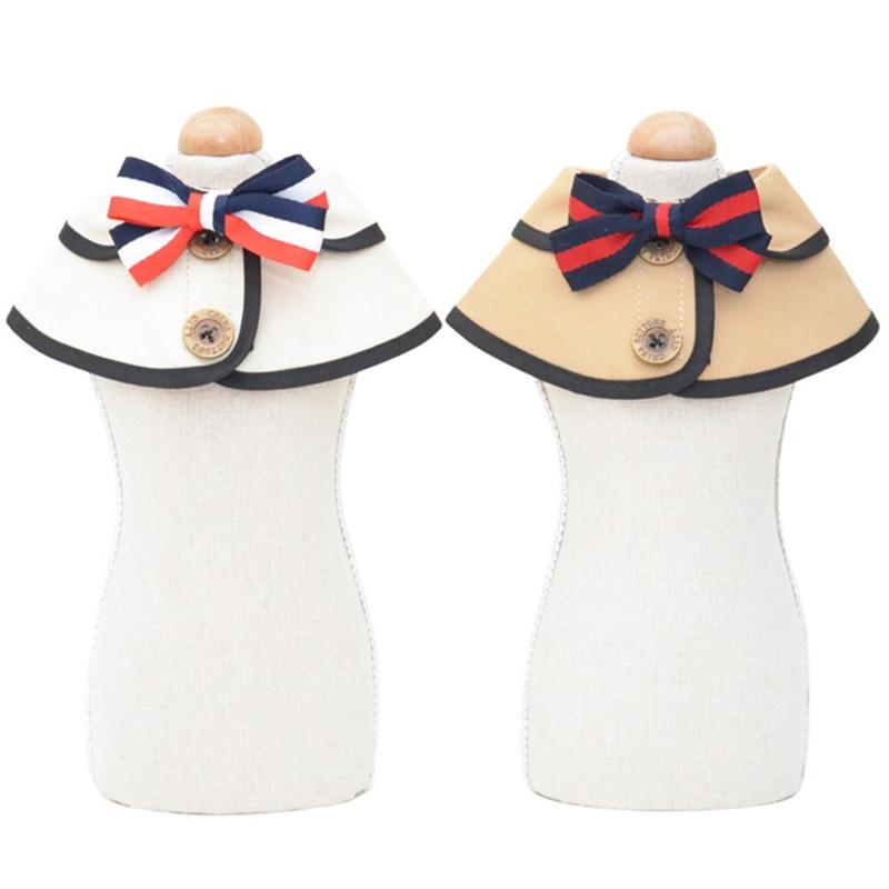 Dog Shawl Saliva Towel Scarf Pet Bow Tie Jewelry Accessories - Size L - Khaki - Pets Preference
