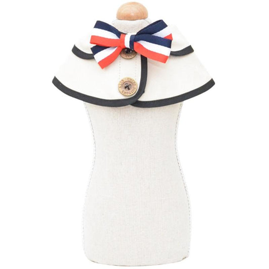 Dog Shawl Saliva Towel Scarf Pet Bow Tie Jewelry Accessories - Size L - White - Pets Preference