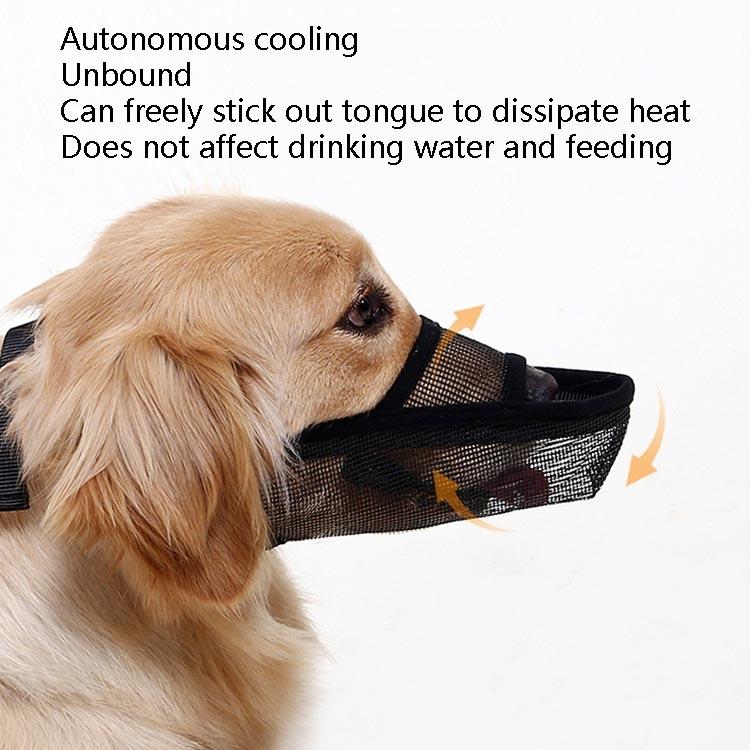 Dog Mouth Cover Anti-Bite Mesh Mask – Medium & Large Dogs - Black XL - Pets Preference