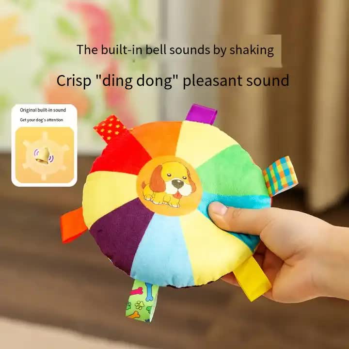 3 PCS Plush Dog Chew Toy with Sound – Interactive Frisbee for Teeth Grinding & Play - Dog Design - Pets Preference