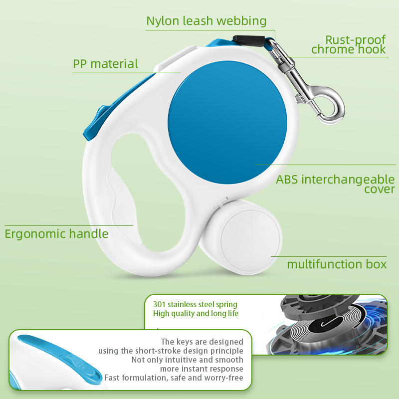 5M Retractable Dog Leash - Dark Blue - Pets Preference