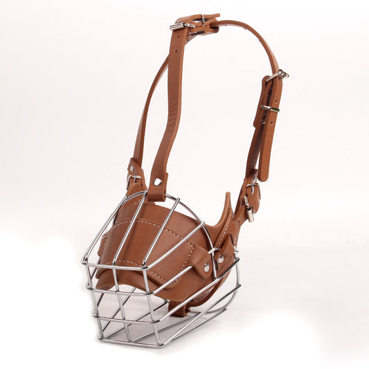 Brown Metal Basket Dog Muzzle - L (Other Sizes) - Pets Preference