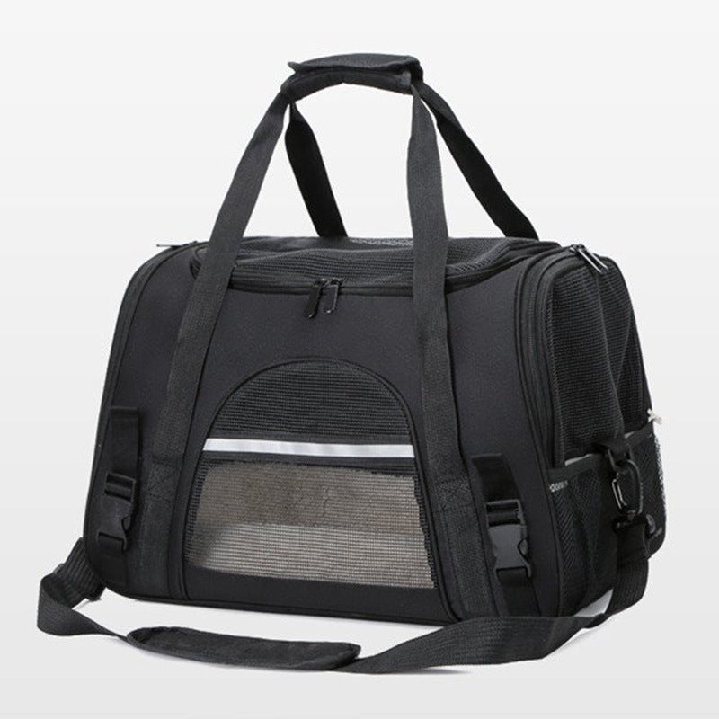 Portable Pet Tote Bag with Mat – Black - Pets Preference