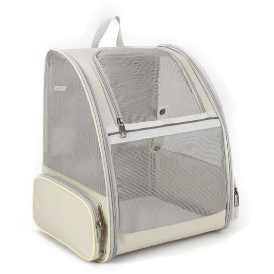 Foldable Pet Carrier Backpack - Beige - Pets Preference