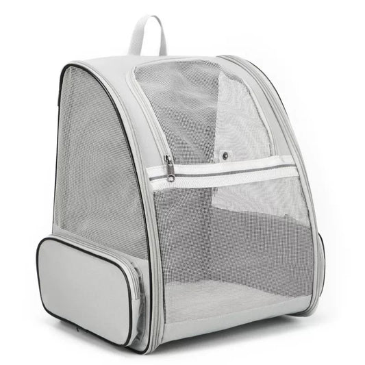 Foldable Pet Carrier Backpack - Gray - Pets Preference