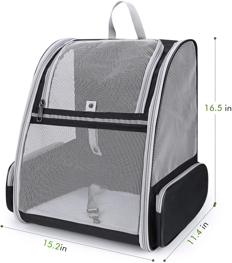 Foldable Pet Carrier Backpack - Gray - Pets Preference